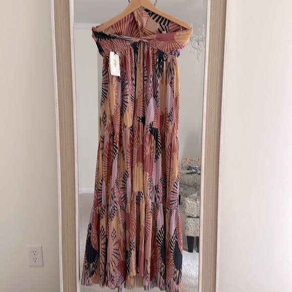 NWT Ba&Sh Nastasia summer maxi length halter neck draped dress - Picture 10 of 10